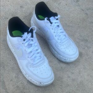 Nike Men's Air Force 1 Crater White Sneakers Size 7